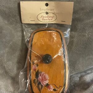 Rare Longaberger Rose Design Lid – Finishing Touches Collection